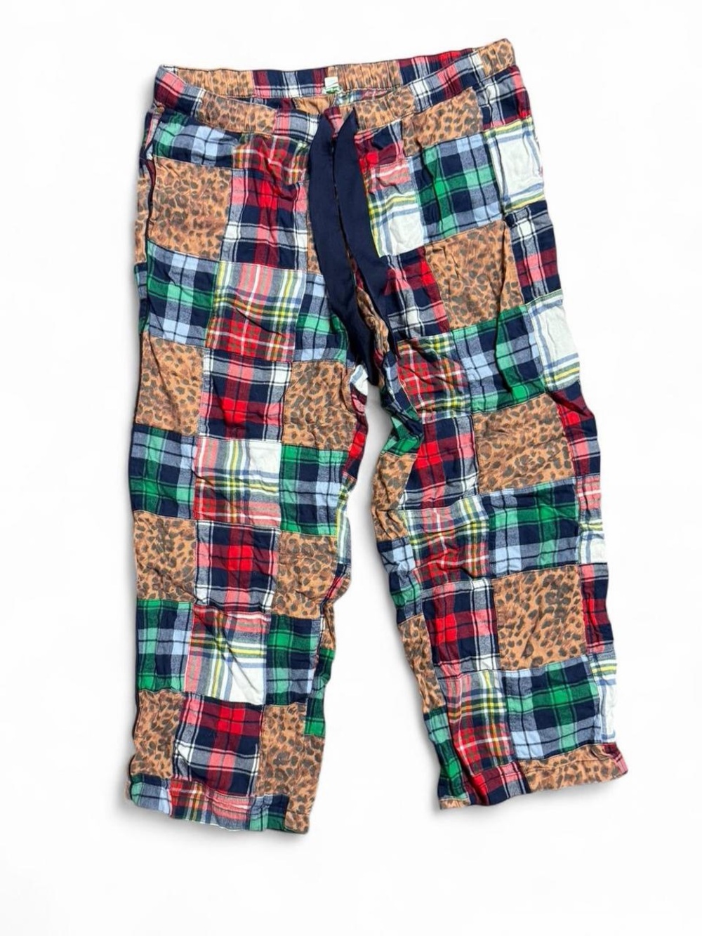 Plaid Patchwork Pajama Pants Aerie Size XL